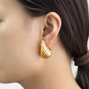 Perhiasan personalisasi kualitas tinggi penjualan laris Anting motif palu tetes air untuk wanita anting-anting tetesan chunky