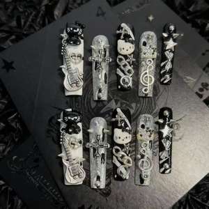 เพ้นท์เล็บสไตล์พังก์ ดีไซน์สองมิติ งานแฮนด์เมด วัสดุเรซิ่นแบบถอดออกได้ ได้รับการรับรองมาตรฐาน CE ยี่ห้อ Onr - Product Image 2