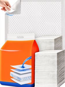 50 coussinets d'apprentissage jetables pour chiots, 28"x34", super absorbants, anti-fuites, contrôle des odeurs, avec languettes adhésives antidérapantes, séchage rapide - Product Image 1