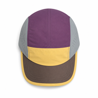 Casquette de baseball unisexe personnalisable en nylon respirant, imperméable, à 5 panneaux, color-block, ajustable, pour adultes, idéale pour l'extérieur printemps-été