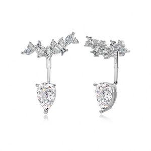 Dylam Dainty Luxury 925 Sterling Silver Rhodium 18K Gold Plated 8A Zirconia Irregular Shape Women <b>Fine</b> Jewelry <b>Stud</b> <b>Earrings</b> - Product Image 1