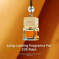 Diffuseur de parfum de luxe pour voiture avec flacon en verre de 10 ml, longue durée, élément décoratif suspendu