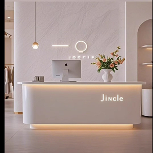 Mostrador de Recepción Estético con Luz LED Blanca para Punto de Venta y Recepción Comercial - Product Image 5