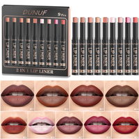 Ensemble de rouges à lèvres 2-en-1 végétaliens mats et brillants, non-transférables, hydratants, personnalisables en gros, baumes à lèvres en stick, marque privée, rouge à lèvres cosmétique