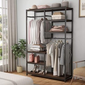 Perchero metálico grande y multifuncional para dormitorio y uso doméstico; perchero sencillo de pie. - Product Image 2