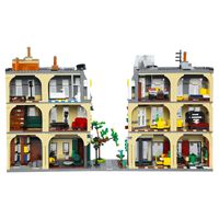 Cada C66009 50 Pièces 1:8 Jouet Éducatif Modèle de Restaurant de Paris en Briques de Construction, Ensemble de Construction Vintage Vue sur Rue Française