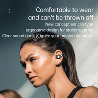 2025 produits tendance nouveautés DX-11 oreille-clip écouteur TWS rvb lumière casque jeu casque sans fil avec batterie externe DX11