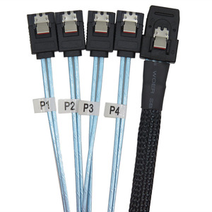 Cable de Datos Trenzado de 180 Grados, 4SATA a 4SATA 4.0 7P Hembra, para Caja de Ordenador y Disco Duro - Product Image 3