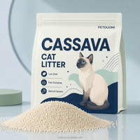 Litière pour chat en tapioca en gros, à base de plantes naturelles, faible teneur en poussière, sable pour chat, directement de l'usine, OEM