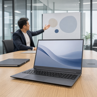 Nouvel ordinateur portable personnalisé de marque Mini, 15,6 pouces, FHD IPS, Intel Core m3-8100Y, 8 Go de RAM, SSD, Windows 11 Business