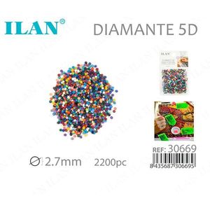 Perline Multicolore ILAN Diamante 5D 2.7mm 2200pz per Pittura Diamante - Product Image 3
