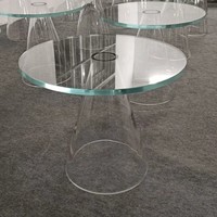 Table basse en verre artistique minimaliste nordique de luxe léger, mobilier de salon moderne et mobile, table d'angle unique et tendance