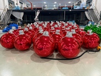 Ballons miroir géants gonflables décoratifs blancs, bleus, verts, rouges, brillants, métalliques, tente, décoration de fête de Noël, événement