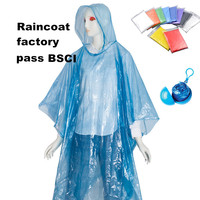 Jetable PE 0.02mm 0.04mm imperméable Poncho imperméable d'urgence Poncho pêche manteau de pluie pour hommes et femmes