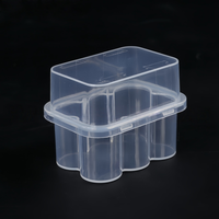 Boîte modulaire transparente en PP de 3 ml, lot de 6, résistante aux chocs, pour flacons de peptides, compatible réfrigérateur, OEM, haute qualité, pour marque de soins personnels