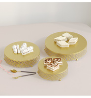 Support à gâteau creux en or personnalisable pour les mariages Accessoires commerciaux d'affichage de gâteau pour les décorations de table à dessert dans les magasins de mariage