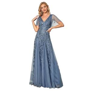 Prix d'usine <span class=keywords><strong>pas</strong></span> <span class=keywords><strong>cher</strong></span> perle paillettes brodées couleur <span class=keywords><strong>robe</strong></span> de soirée de mariage <span class=keywords><strong>mère</strong></span> de la <span class=keywords><strong>mariée</strong></span> robes <span class=keywords><strong>pour</strong></span> les femmes mariage - Product Image 5