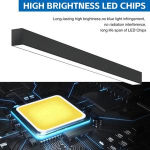 25-100W Iron <b>Light</b> Advanced LED Tube Indoor Lighting <b>Square</b> Aluminum <b>Ceiling</b> Chandelier Office LED Architectural Linear <b>Light</b> - Product Image 6