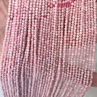 Perles en pierre naturelle facettées de 2 mm, 3 mm, 4 mm, cristal, opale rose, perles en vrac pour la fabrication de bijoux