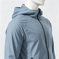 Sweat à capuche zippé personnalisé avec logo, léger, à séchage rapide, pour le sport et la rue, veste de course pour homme, hiver