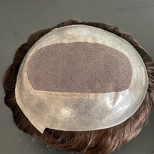 Prótesis Capilar Australiana para Hombre, Fácil de Limpiar y Aplicar, Línea de Cabello Natural, Tupé Masculino - Product Image 1