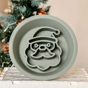 ZMaker 2024 mangkuk makan lambat hewan peliharaan Natal, mangkuk jilat anjing dengan cangkir hisap mangkuk makanan lambat anjing Santa Claus - Product Image 6