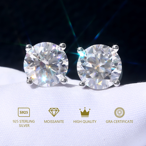 Spedizione Gratuita <span class=keywords><strong>da</strong></span> Magazzino USA <span class=keywords><strong>Orecchini</strong></span> a Fiore in Argento 925 Placcato <span class=keywords><strong>Oro</strong></span> 14K <span class=keywords><strong>da</strong></span> 0.2ct con Diamante Moissanite VVS Gioielli di Lusso alla Moda per Uomo e <span class=keywords><strong>Donna</strong></span> - Product Image 5