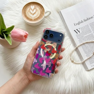 Funda Magnética Transparente para Teléfono Móvil con Diseño de Corazón y Rosas, para iPhone 13 <span class=keywords><strong>14</strong></span> 15 16 17 <span class=keywords><strong>Pro</strong></span> <span class=keywords><strong>Max</strong></span> 17 Plus - Product Image 2