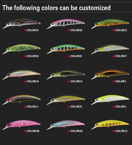 HUIPING 95mm 15g Minnow <span class=keywords><strong>Esca</strong></span> Artificiale 95S <span class=keywords><strong>Esca</strong></span> Rigida <span class=keywords><strong>per</strong></span> la Pesca al Black Bass Wobbler Affondante M095 - Product Image 2