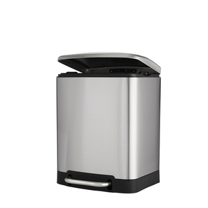 Wholesale Kitchen Stainless Steel Nordic Trash Can Metal Waste Bin 6L 12L 20L 30L Pedal Bin Recycling Bins