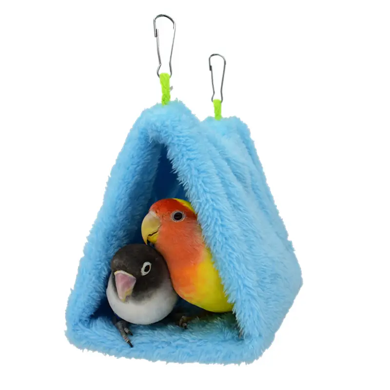 Winter Bird Plush Hut Tent Hanging Bed Nest Cage Hammock For Parrot Parakeet US# 