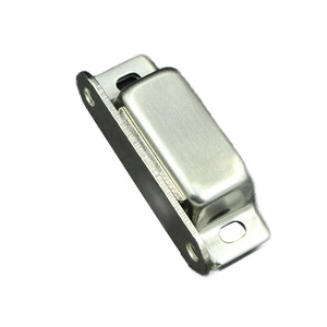 Loquet de porte magnétique en acier inoxydable pour portes d'armoires, finition brossée, design minimaliste, porte simple, bord rond - Product Image 3