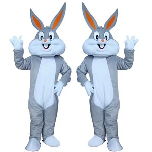 Haute qualité doux en peluche tissu rose vert lapin mascotte Costumes drôle Bug lapin tenue adultes dessin animé Animal Anime EVA - Product Image 5