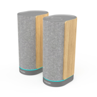 Haut-parleurs d'étagère de couleur de grain de bois Hifi avec lumière de chapiteau pour les systèmes de cinéma maison vente en gros d'usine professionnelle