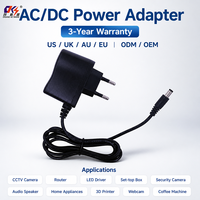 Adaptateur secteur mural personnalisable AC-DC 5V 6V 12V 1A avec prise EU, alimentation à découpage pour balance électronique et produits électroniques