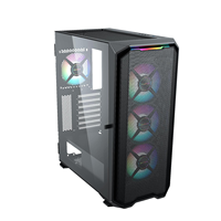 Casing PC Gaming ATX populer kabinet komputer menara menengah baja dengan desain jala Casing Aloi aluminium