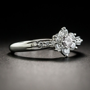Flower Shape Zircon Inlaid Women Ring Romantic Proposal Daily Banquet Hand Jewelry - Product Image 5