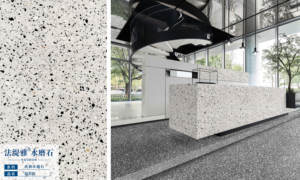 Plans de toilette de salle de bain en <span class=keywords><strong>marbre</strong></span> beige artificiel de conception moderne Lisheng, grande dalle avec garantie de 5 ans pour une utilisation hôtelière - Product Image 4