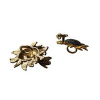 Breloques de chaussures et accessoires de décoration pour chaussures en alliage de zinc écologiques pour femmes, motif tournesol, 30 mm, 9 g, par Serene Joy