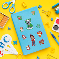 8 autocollants décoratifs personnalisés de dessins animés, étanches, pour Pâques, avec effet de changement de visage, vente directe usine
