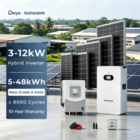Système d'onduleur solaire hors réseau Deye SUN-(3-6.6)K-OG03LP1-EU-AM2 avec batterie de secours LiFePO4 5-20 kWh pour maison et ferme