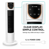 Convecteur de chaleur vertical à profil étroit avec minuterie de veille préprogrammée et plusieurs niveaux de chauffage pour les femmes au foyer, les familles et les pièces de la maison