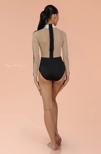Usine scène Boutique frappant noir blanc nu tissus Invisible Zip <span class=keywords><strong>Jazz</strong></span> justaucorps vêtements de danse - Product Image 5