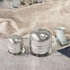 Infusor de Té Portátil de Acero Inoxidable, Filtro de Té con Cadena, Bola de Condimento, Cesta para Salmuera, Colador de Metal, Infusor de Té - Product Image 2