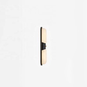 <span class=keywords><strong>Luces</strong></span> de pared <span class=keywords><strong>LED</strong></span> interiores personalizadas <span class=keywords><strong>con</strong></span> diseño de textura de mármol simple luz decorativa Hotel Villas salas de estar lámpara de alabastro - Product Image 3