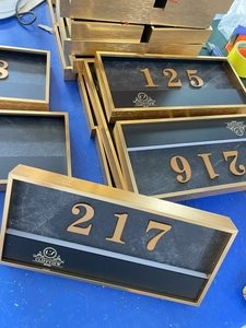 Vente chaude usine : Panneau lumineux LED 3D rétroéclairé pour numéros de chambre d'hôtel, numéros de <span class=keywords><strong>maison</strong></span>, adresses, avec télécommande et alimentation AC/DC, pour mariages, maisons, bars, centres commerciaux - Product Image 4