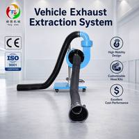 Chariot d'extraction d'air mobile semi-automatique CE avec filtre à charbon actif pour fumées, aspiration simple ou double en option, pour garage professionnel