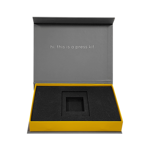 Caja de Regalo de Cartón Kraft Negra Pequeña Crown Win, con Forro de Esponja de 2 mm, para Almacenamiento de Tarjetas Metálicas Comerciales - Product Image 3
