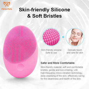 Service OEM ODM PAKISS Brosse nettoyante faciale électrique en silicone Nettoyage des pores Nettoyage en profondeur Exfoliants Imperméable - Product Image 2
