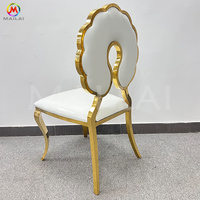 Nouvelle Chaise de Trône Populaire en Acier Inoxydable Doré de Luxe pour Location de Fête, Mariage et Banquet